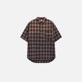 Plaid Oversized Gradient Heavyweight Shirt