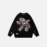 Punk Skull Ripped Sweater