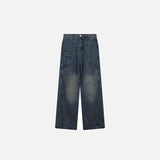 Washed Flared Denim Jeans