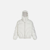 Front view of the apricot Multi-module Padded Jacket in a gray background 