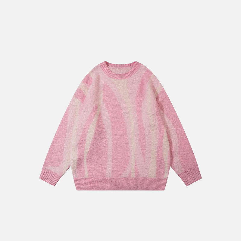 Color Splicing Loose Sweater