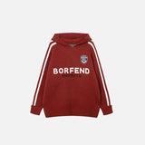 Striped Sports Style Loose Hoodie