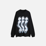 Oversized Abstract Graphic Print T-Shirt