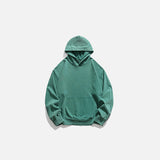 Front view of the green Shadow Vibe Hoodie in a gray background