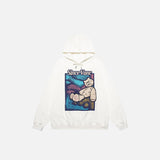 Cartoon Worn Bear Oversized Hoodie