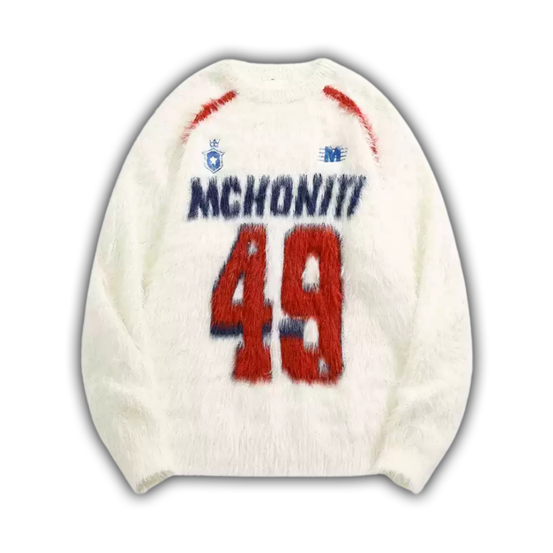 Varsity Fur Knit Cream