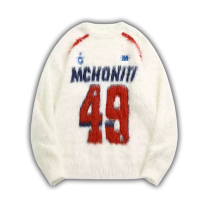 Varsity Fur Knit Cream