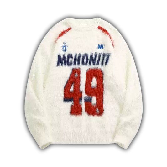 Varsity Fur Knit Cream