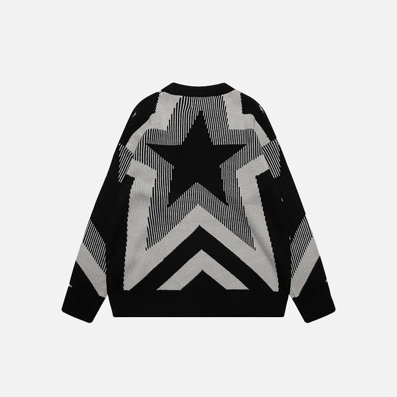 Star Graphic Oversized Sweater