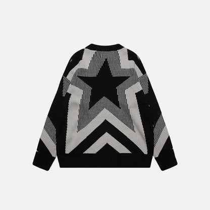 Star Graphic Oversized Sweater
