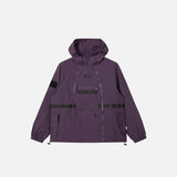 Multi Pockets Irregular Zip-up Hoodie