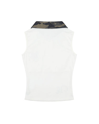 Camo Flower Sleeveless Top