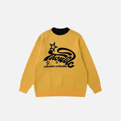 Retro Oversized Knitted Sweater