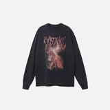 Lightening Loose Distressed Sweatshirt