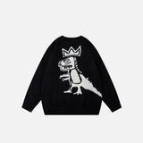 Dinosaur With Crown Knitted Sweater