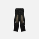 Star Embroidery Denim Jeans