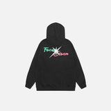 Y2K Lightning Graphic Print Hoodie