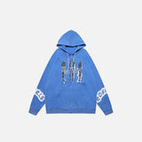 Shadow Print Zip-up Hoodie