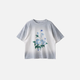Loose Casual Chic Blue Rose T-Shirt