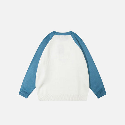 Color Contrast Oversized Sweater