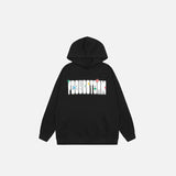 Firework Letter Print Hoodie