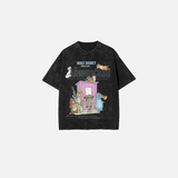 Aristocats Piano Print Crewneck Cotton T-Shirt
