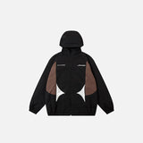 Color Contrast Zip-up  Windbreaker Jacket