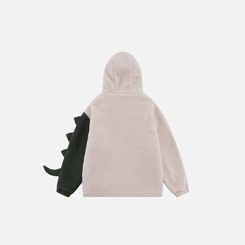 Loose Dinosaur Arm Fleece Jacket