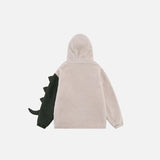 Loose Dinosaur Arm Fleece Jacket