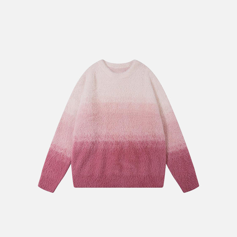 Gradient Knitted Loose Sweater