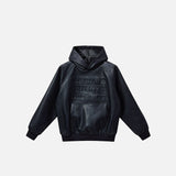 Oversized Embossed Letter Print Hoodie