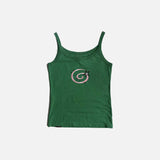 Front view of the green Galaxy Whirl Tank in a gray background