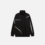 Scratched Half Zip-up Sweatshirt