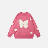 Butterfly Embroidery Loose Sweater