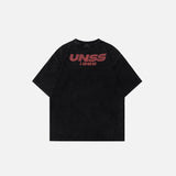 American Style Contrast Letter Print T-Shirt