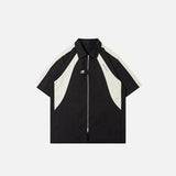 Retro Patchwork Oversized Shirt