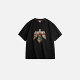 Thunderbird Print Retro Style Embroidered T-Shirt