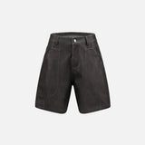 Big Pocket Patchwork Vintage Loose Shorts