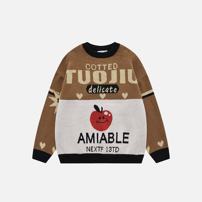 Vintage Apple Print Sweater