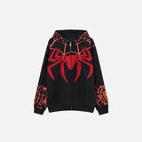 Y2K Spider Embroidery Oversized Hoodie