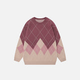 Patchwork Candy Plaid Sweater