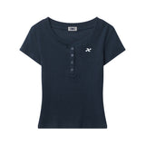 Classic Ribbed Henley Tee