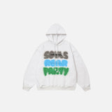 Souls And Party Print Hoodie