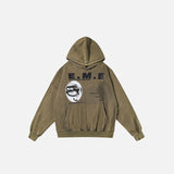 Vintage Washed Eyes Graphic Hoodie