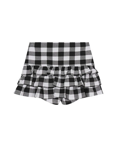 Tiered Plaid Skort