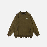 Distressed Washed Sweater