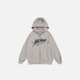 Vintage Devil Horns Zip-up Hoodie