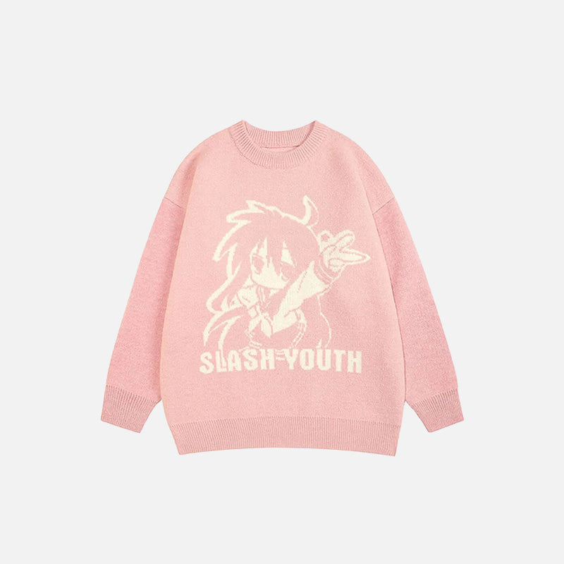 Slash The Youth Anime Sweater