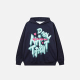 Vintage Letter Print Oversized Hoodie