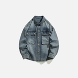 Snowflakes Heavyweight Denim Cargo Jacket